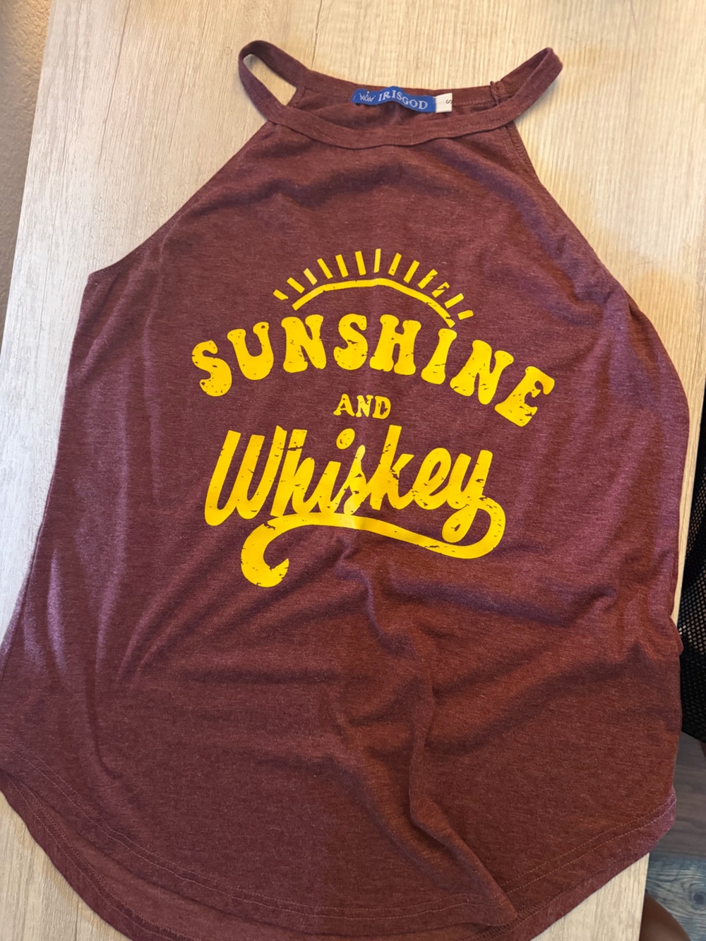 Women’s Maroon 'Sunshine and Whiskey' Graphic Tee